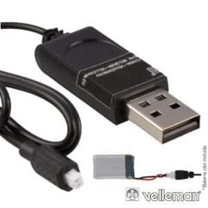 CABO USB-A P/ CARREGAR RCQC1 E RCQC3 VELLEMAN