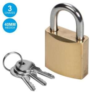 CADEADO 40MM C/ 3 CHAVES