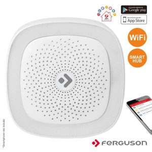 SMART HUB S/ FIOS C/ ALARME LUZ LED WIFI ZIGBEE FERGUSON