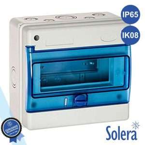 CAIXA DISTRIBUIÇÃO ELÉTRICA 8 ELEMENTOS IP65 IK08 SOLERA
