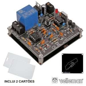 KIT LEITOR DE CARTÕES PROXIMIDADE C/ 2 CARTÕES VELLEMAN