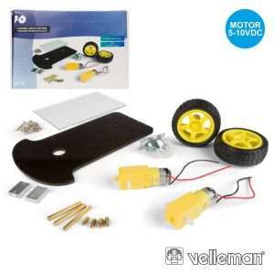 KIT ROBÓTICA C/ MOTOR 5-10VDC 2 RODAS E CHASSIS VELLEMAN
