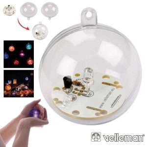Kit Bola LED RGB C/ Sensor Luz Exterior VELLEMAN