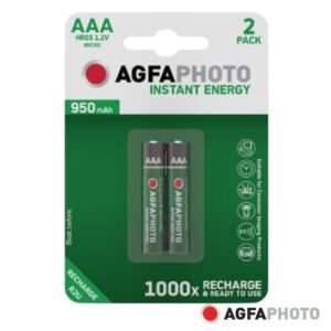 Pilha Recarreg?vel AAA 1.2V 950mAh 2x Blister AGFAPHOTO