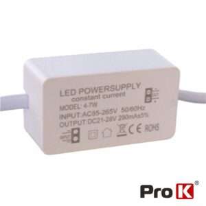 Fonte de Alimenta??o P/ LED 4-7W 21-28V 290mA PROK