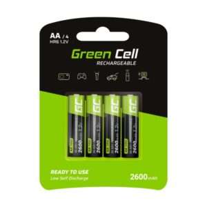 Pilha Recarregável AA 1.2V 2600mAh 4x Blister GREEN CELL