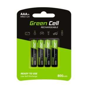 Pilha Recarregável AAA 1.2V 800mAh 4x Blister GREEN CELL