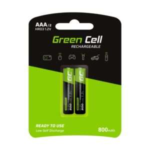 Pilha Recarregável AAA 1.2V 800mAh 2x Blister GREEN CELL
