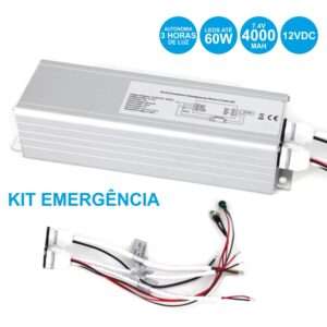 KIT FONTE ALIMENTA??O EMERG?NCIA 12V P/LED