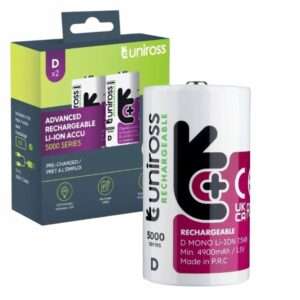 Pilha Recarreg?vel LR20 D 1.5V 5000mAh 2x C/ USB-C