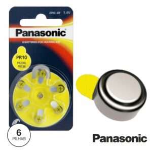 PILHA BOT?O PR10/PR230/PR536 1.4V 75MA BLISTER 6X PANASONIC